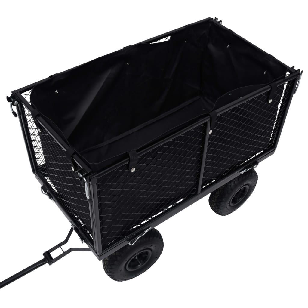 Garden Cart Liner Black 81x41x40 cm Fabric