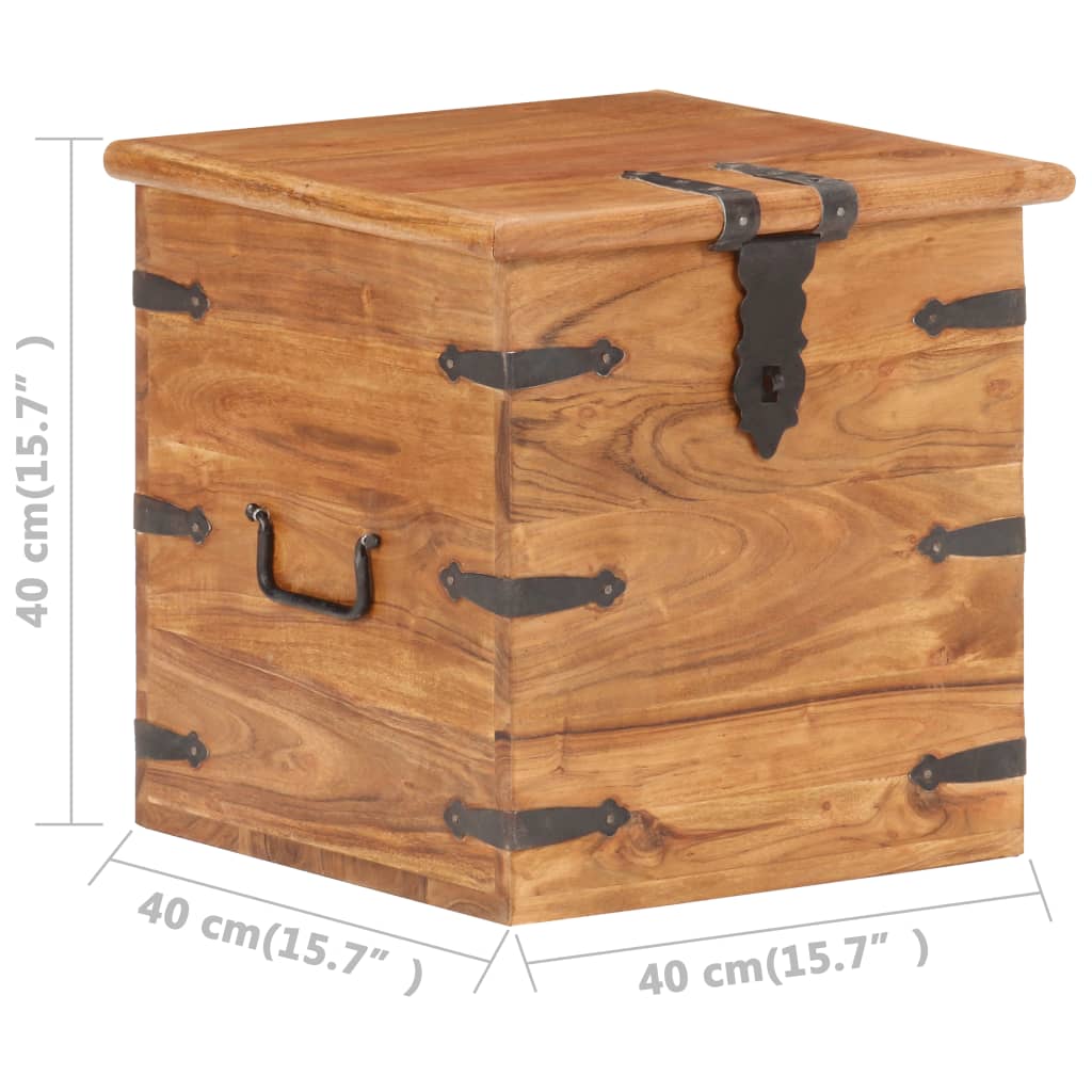 Chest 40x40x40 cm Solid Acacia Wood