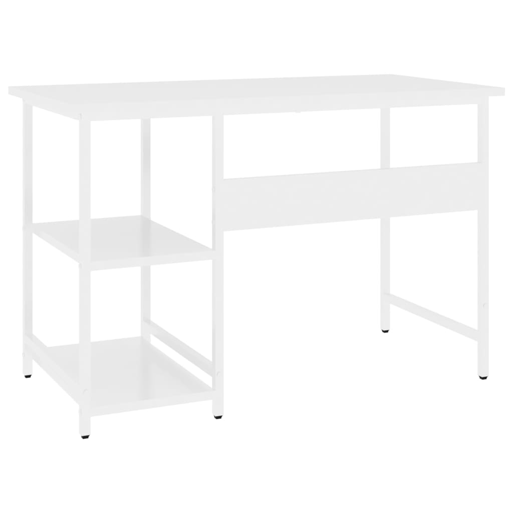 Computertisch Weiss 105x55x72 cm MDF und Metall