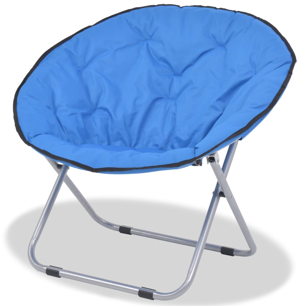 Campingstuhl Moonchair Klappbar 2 Stk. Blau Stahl 80x67x77 cm  