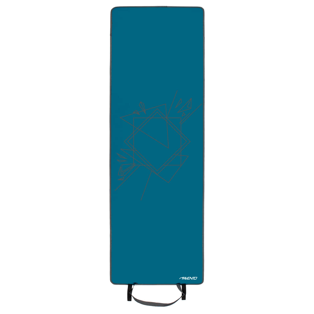 Avento Neoprene Fitness Mat with Print Blue and Grey