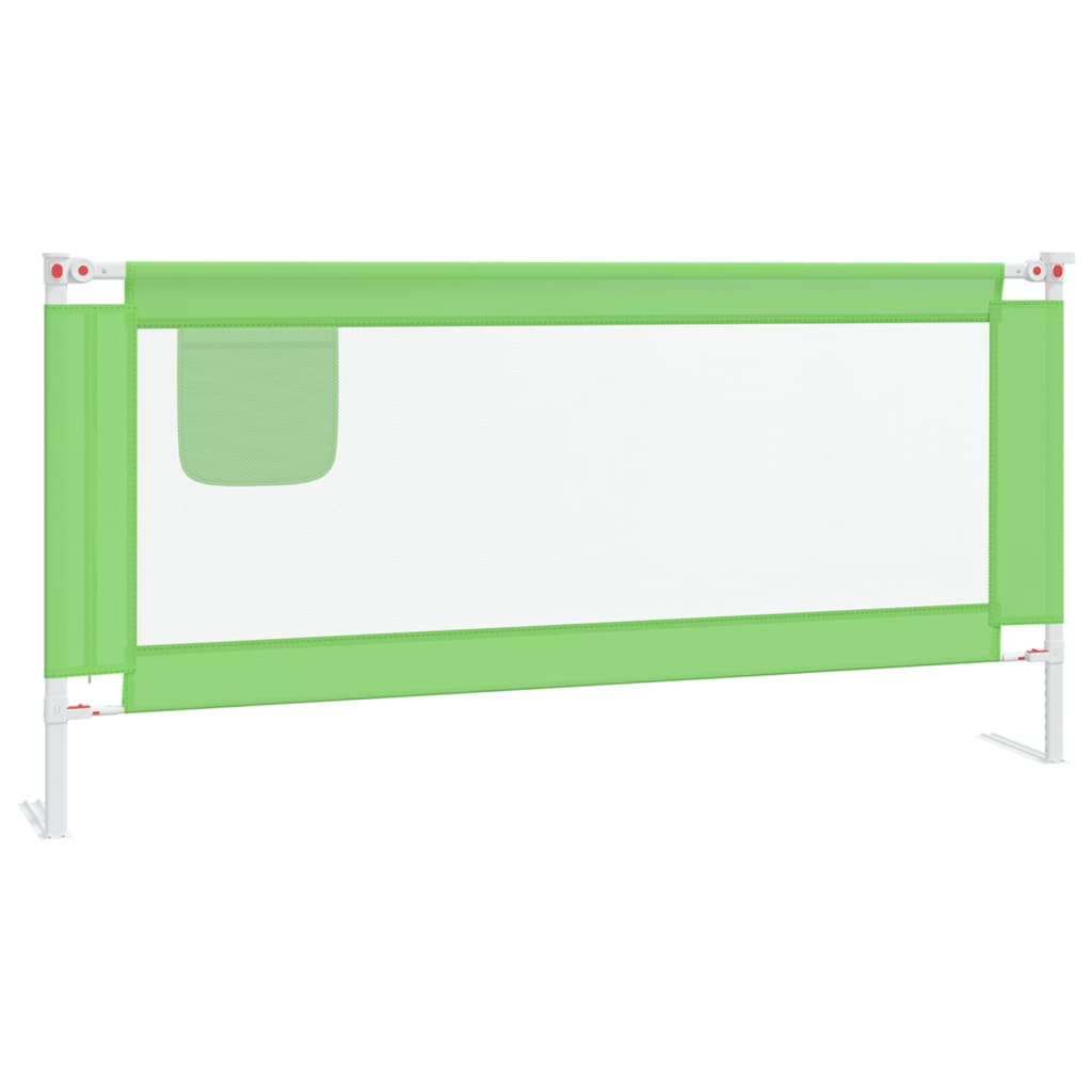 Toddler Safety Bed Rail Green 190x25 cm Fabric