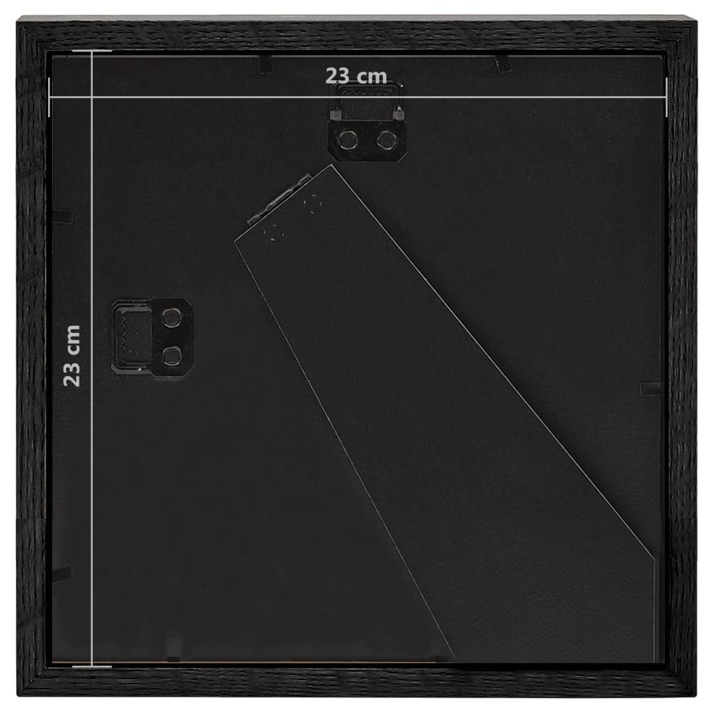 3D Box Photo Frames 3 pcs Black 23x23 cm for 13x13 cm Picture
