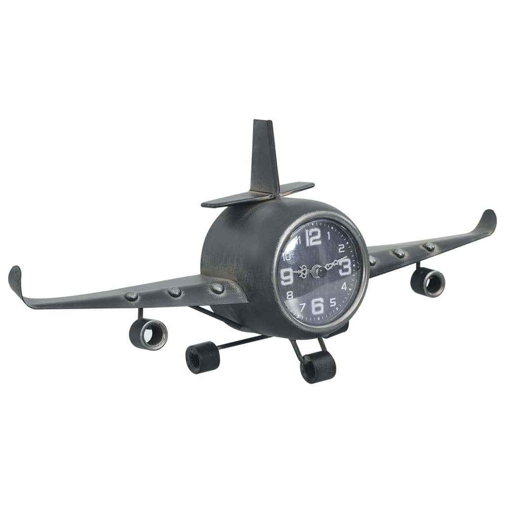 Aviator Clock Grey 41x8x17 cm Metal