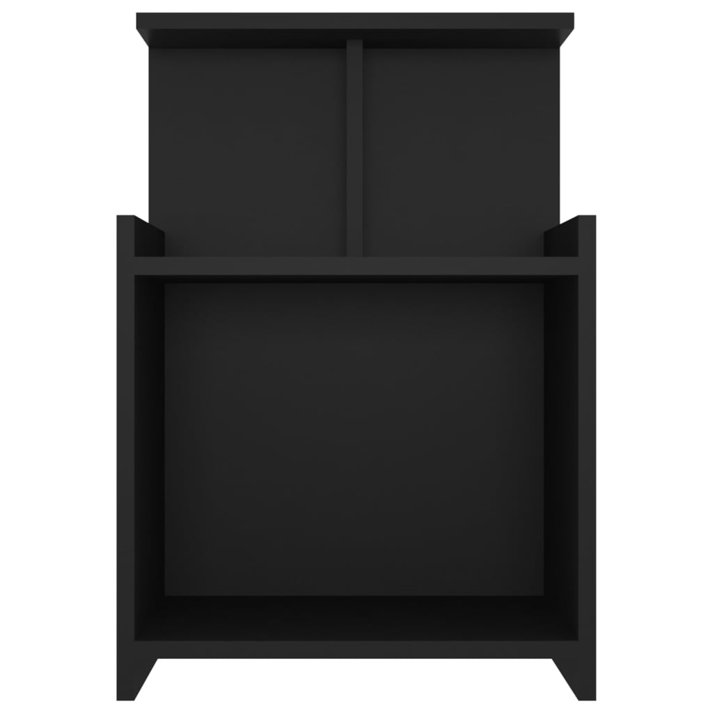 Bed Cabinet Black 40x35x60 cm Engineered Wood