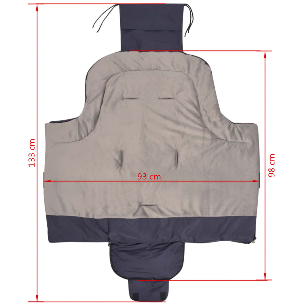 Baby Footmuff / Stroller Bunting Bag 90x45 cm Navy