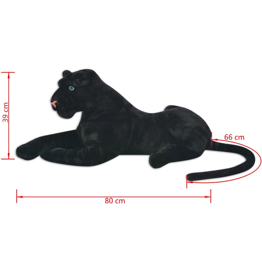 Panther Toy Plush Black XXL