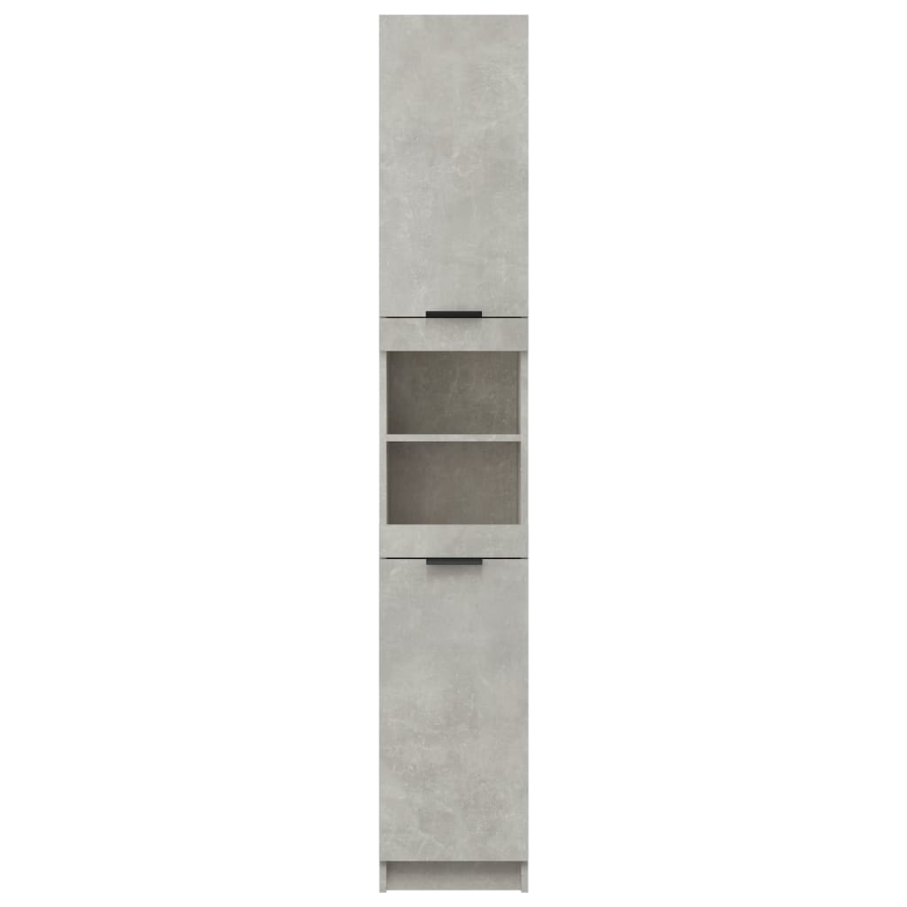 Bathroom Cabinet Concrete Grey 32x34x188.5 cm Engineered Wood