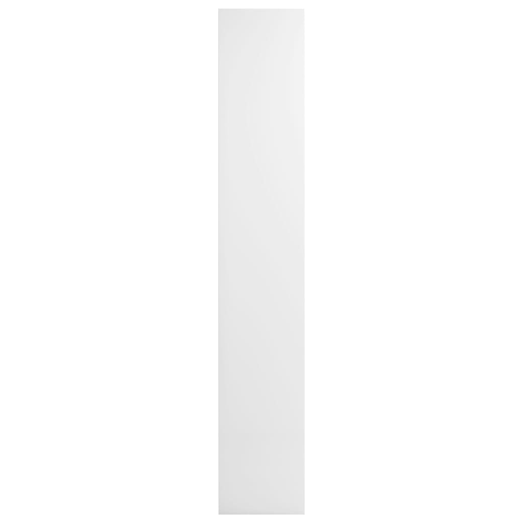 Armoire à CD Blanc brillant 21x16x93,5 cm Aggloméré