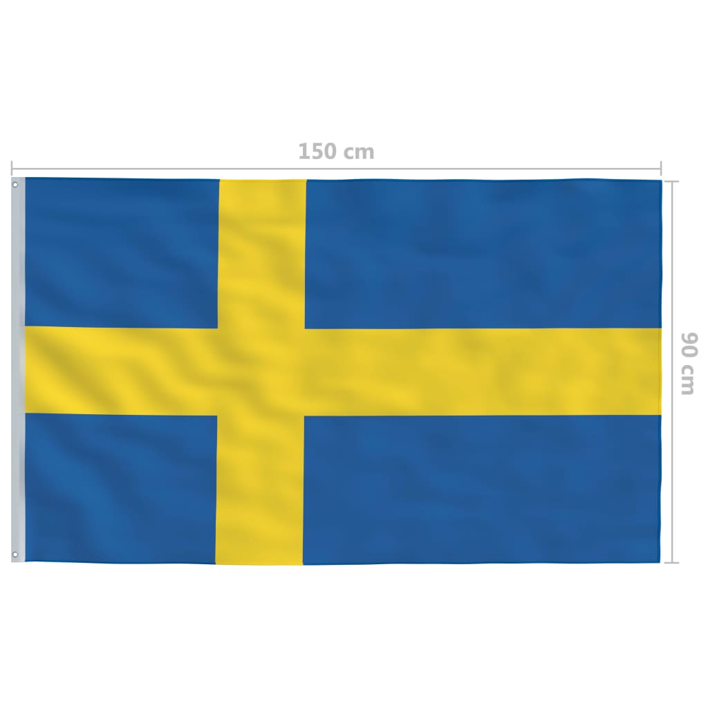 Flagge Schwedens 90 x 150 cm