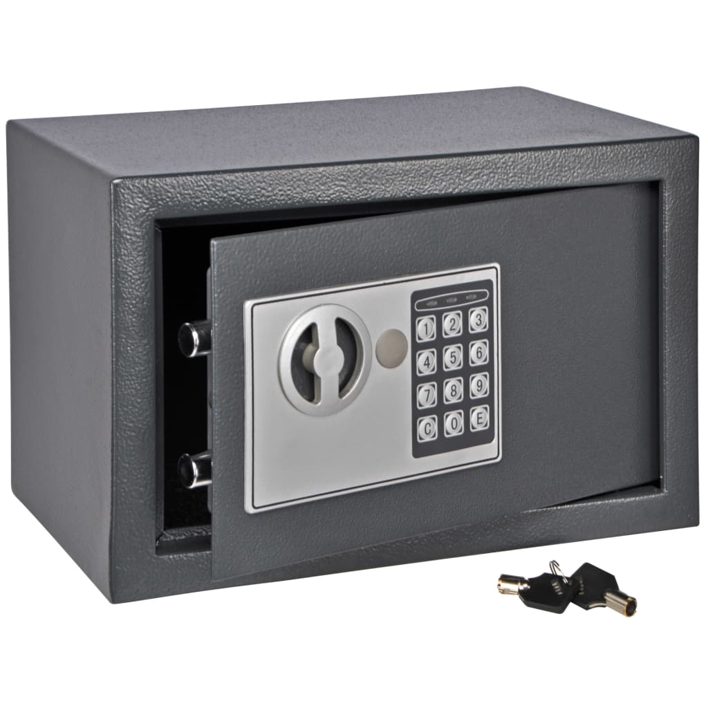 HI Safe with Electric Lock Dark Grey 31x20x20 cm