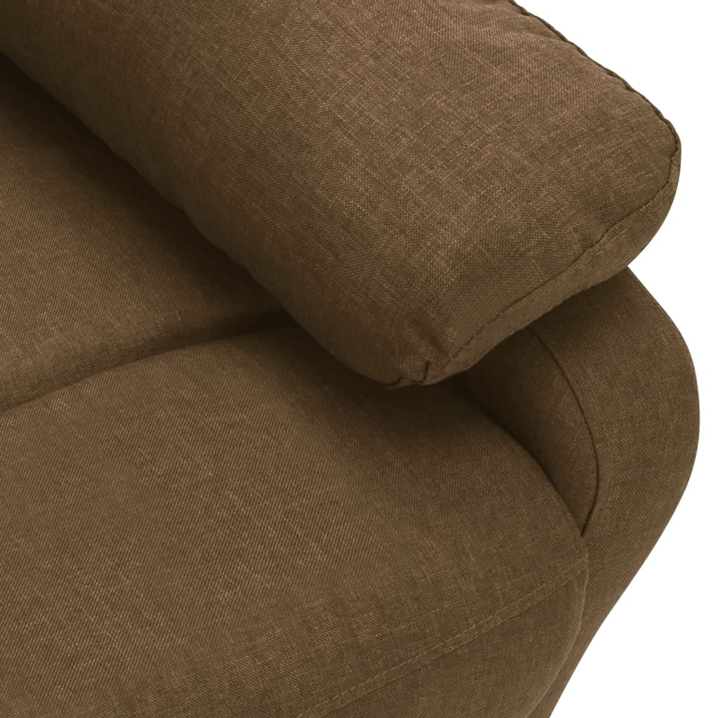 2-Sitzer-Sofa Verstellbar Braun Stoff 