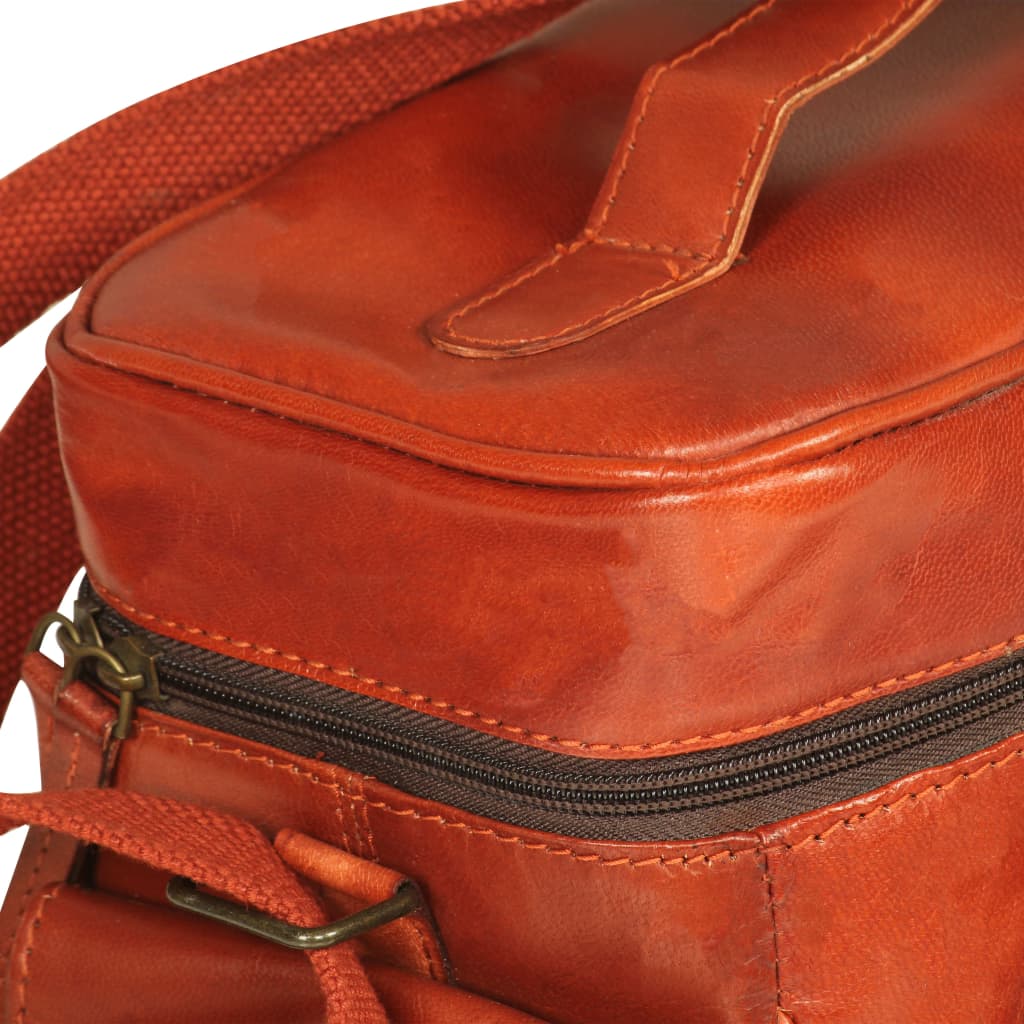 Camera Bag for DSLR Real Leather Tan