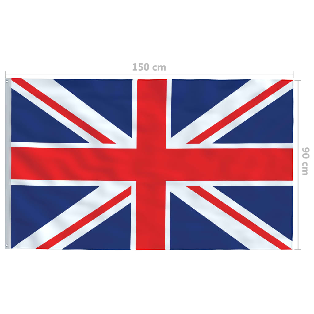 Flagge des Vereinigten Königreichs und Mast Aluminium 4 m 