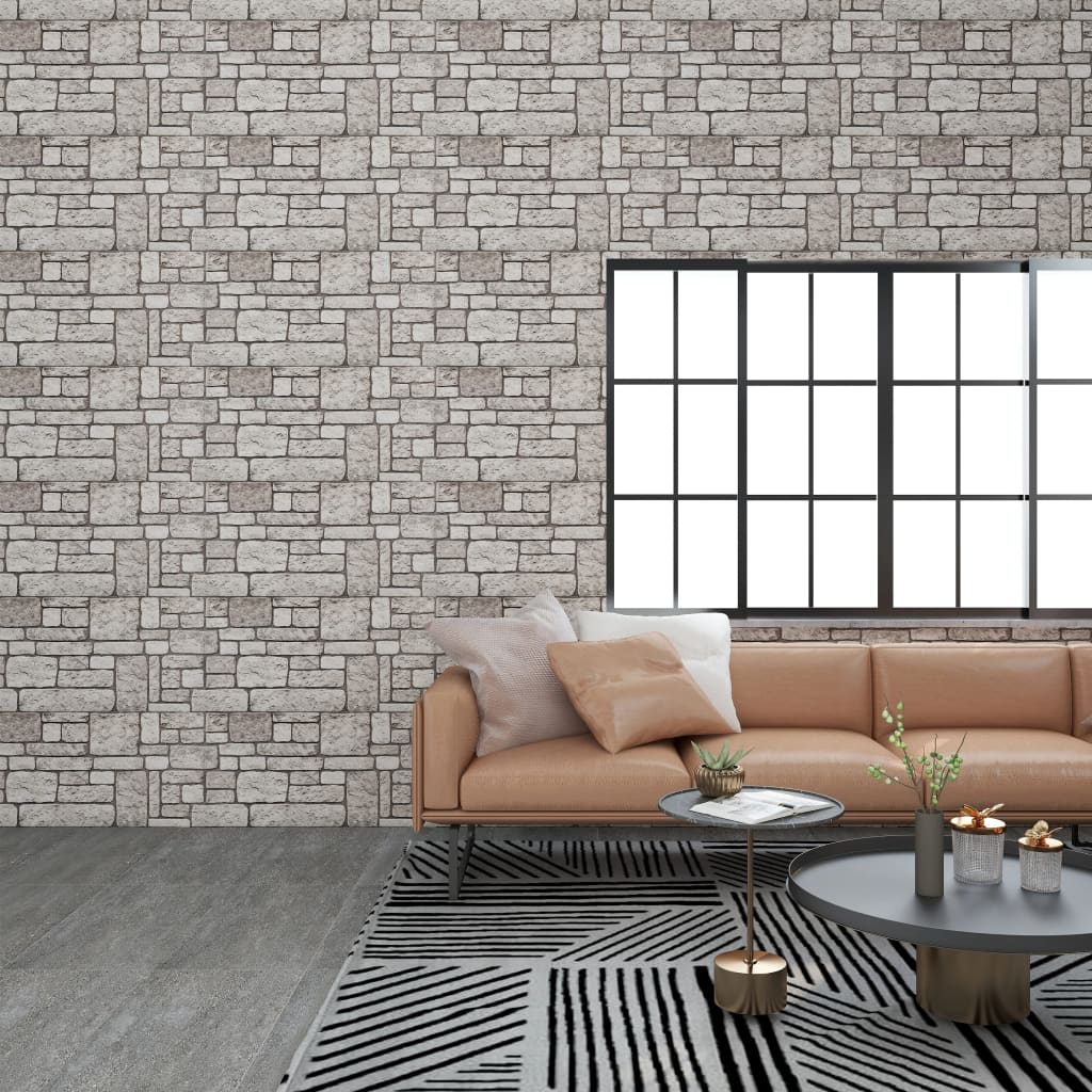 3D Wall Panels with Grey Brick Design 11 pcs EPS