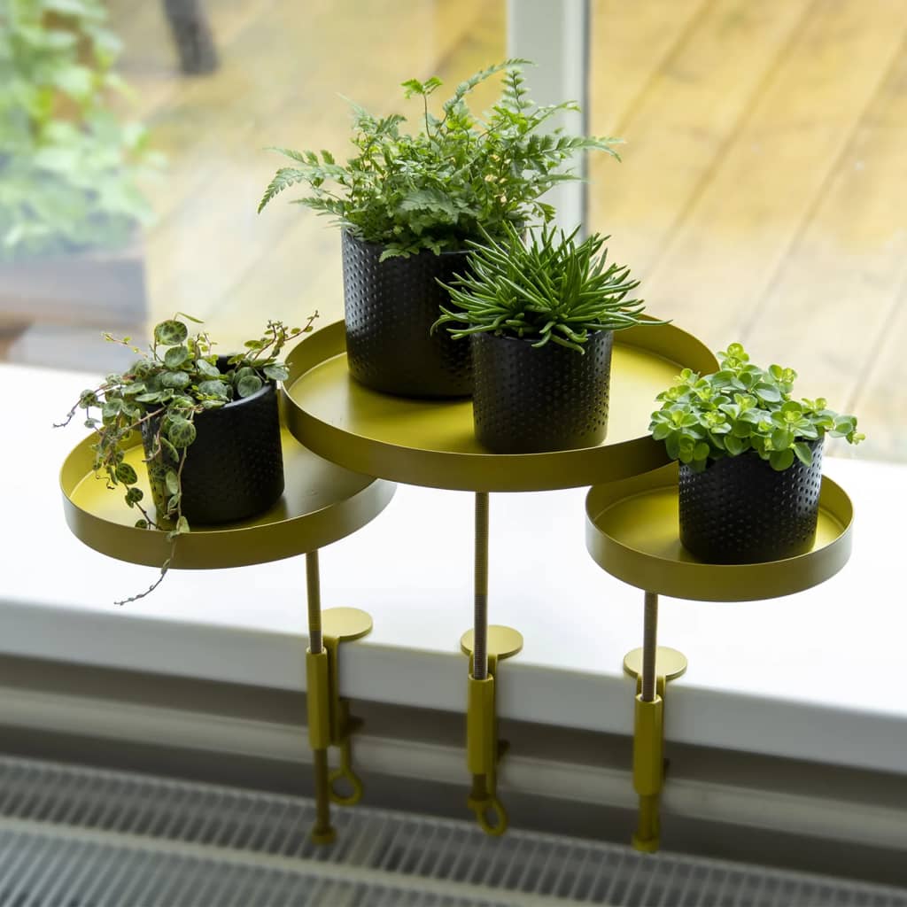 Esschert Design Blumentopfhalter mit Klemme Rund Golden S