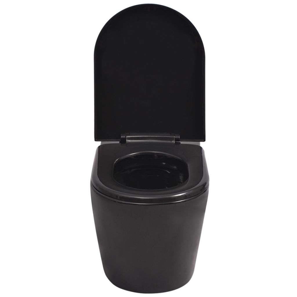 Wall Hung Toilet Ceramic Black