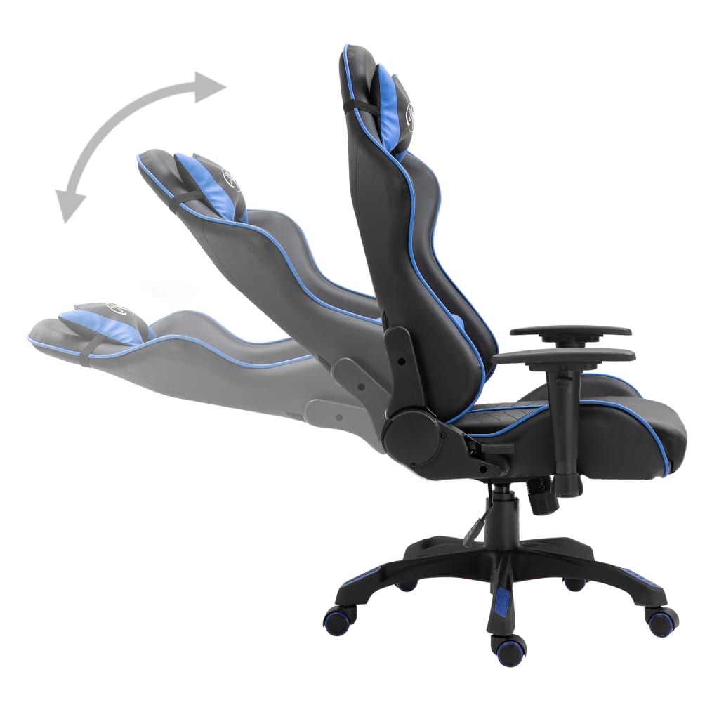 Gaming Chair Blue Faux Leather
