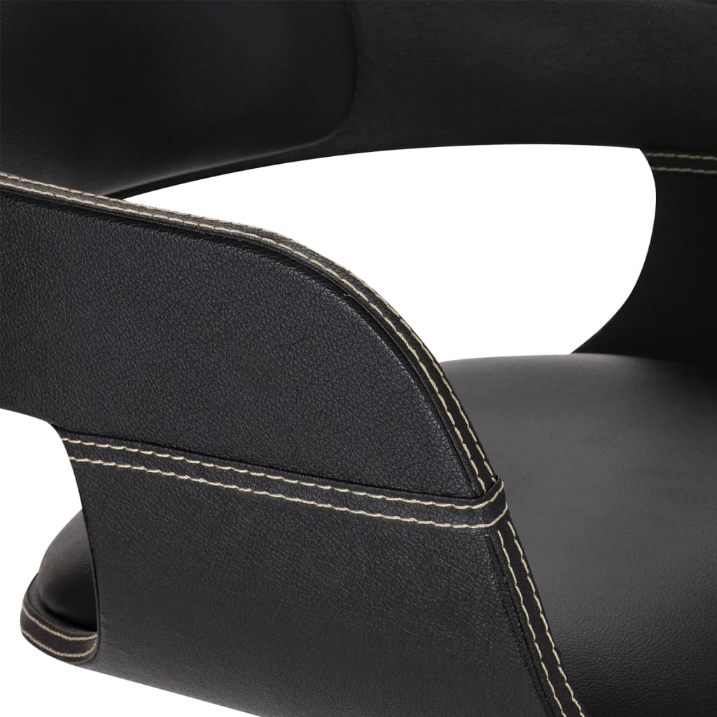 Bentwood Dining Chair with Artificial Leather Upholstery