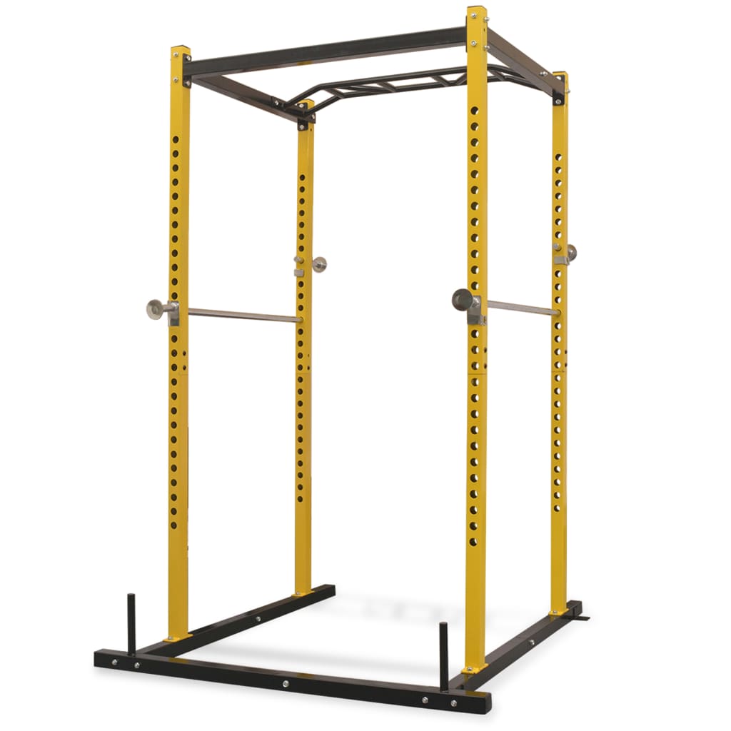 Fitness Power Rack 140x145x214 cm Yellow and Black