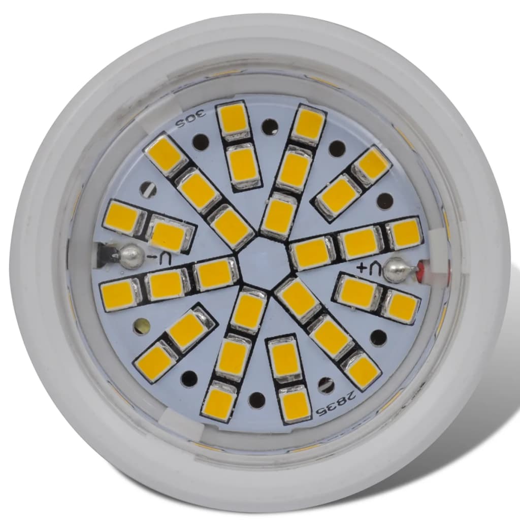 5x Spotlight Set LED Spot 3W E27 Warmweiss Leuchtmittel SMD Lampe Weiss