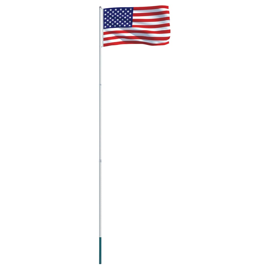 US Flag and Pole Aluminium 4 m