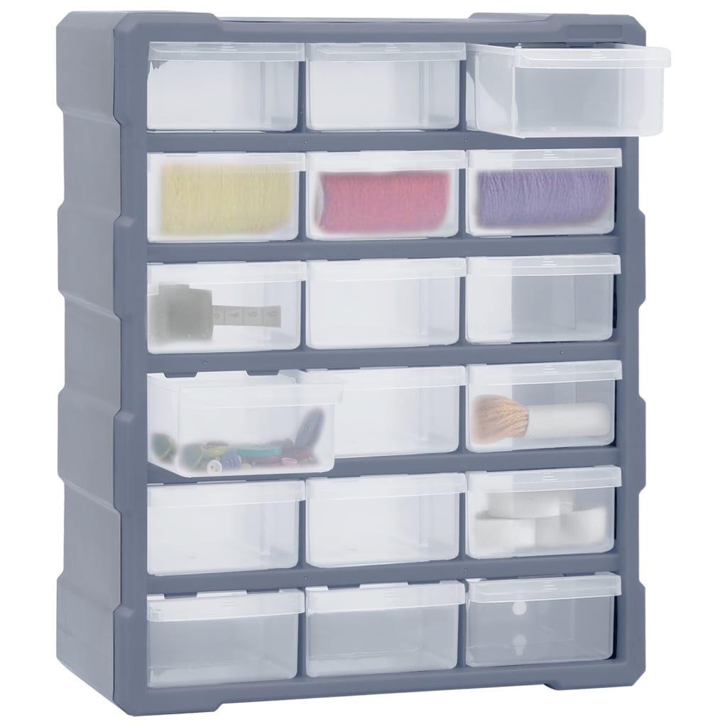 Multi-drawer Organiser with 18 Middle Drawers 38x16x47 cm
