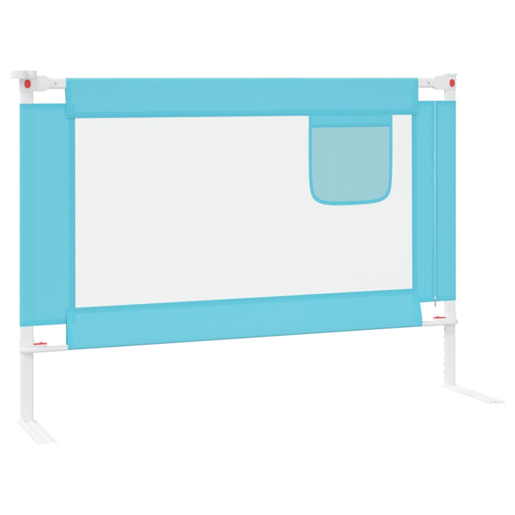Toddler Safety Bed Rail Blue 90x25 cm Fabric