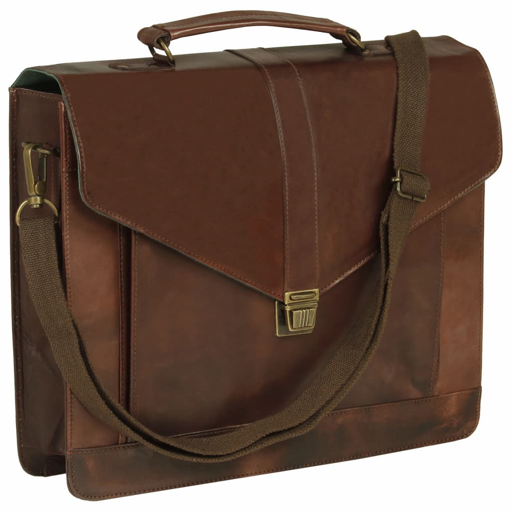 Briefcase Real Leather Brown