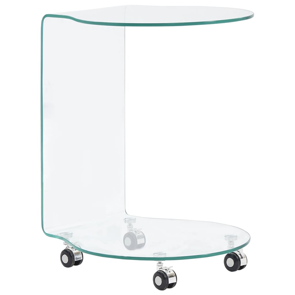 284725 Coffee Table 45x40x58 cm Tempered Glass